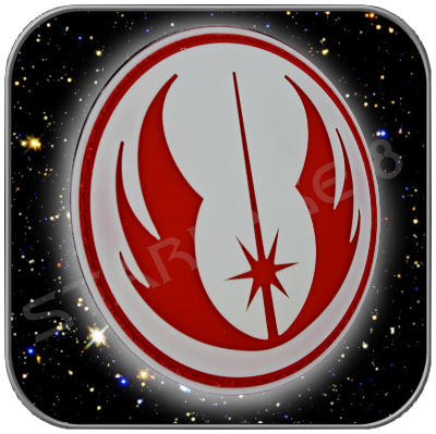 JEDI ORDER - STAR WARS HIGH QUALITY PVC BADGE with KLETT (Red)