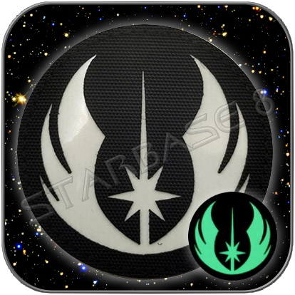 JEDI ORDER - HIGH QUALITY OUTDOOR PVC BADGE - GLOW IN THE DARK with KLETT