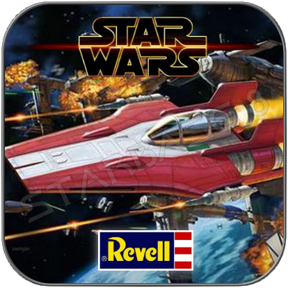 REBEL A-WING FIGHTER - 1:44 REVELL BUILD & PLAY STAR WARS MODEL KIT (without box)