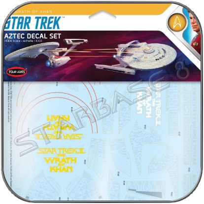 AZTEC DECAL SET für die Polar Lights 1/1000 Kits der USS ENTERPRISE NCC-1701-A & RELIANT