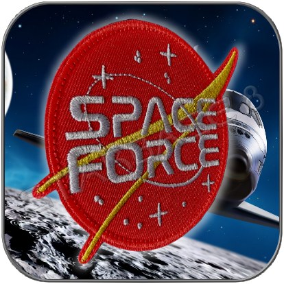 SPACE FORCE - NASA STYLE - PREMIUM TEXTIL PATCH with KLETT+