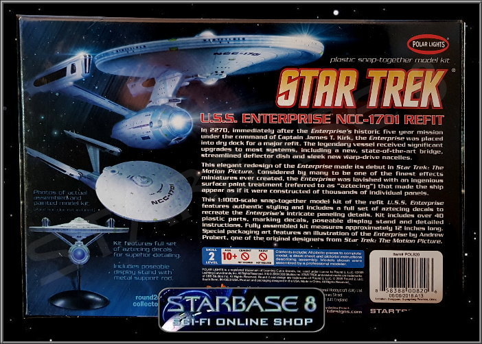 Enterprise 1701 A Refit 1:1000 LED BELEUCHTUNG Refit Star Trek AMT Polar Li...