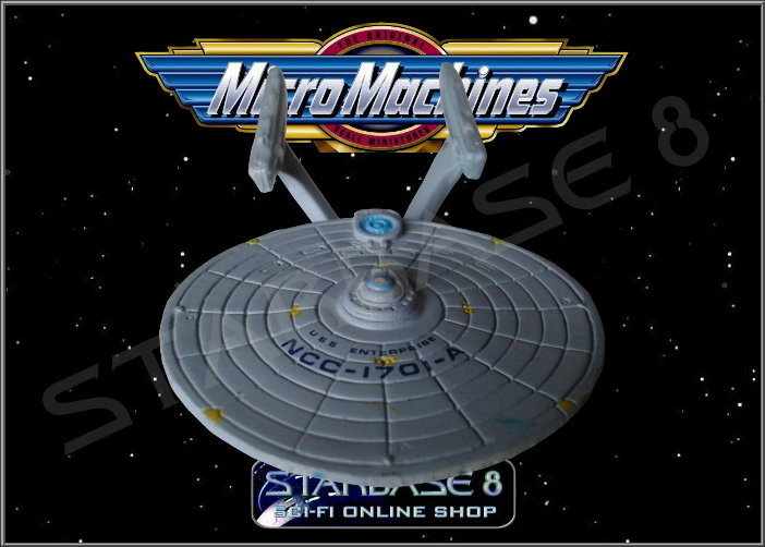 8 TOS Star Trek Micro Machines FEDERATION NCC-1701 USS ENTERPRISE & Stand 