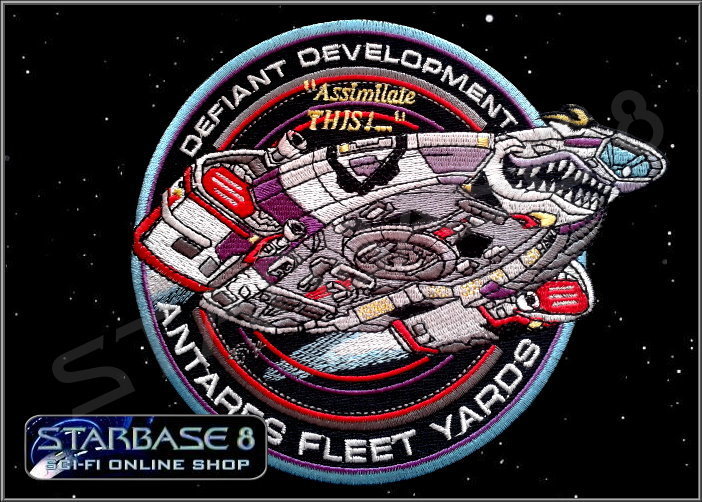 Star Trek DS9 Defiant Development 5.5" DELUXE Embroidered Patch Mailed from USA 