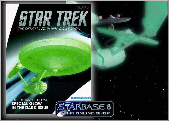 USS Defiant NCC-1764 Star Trek Eaglemoss Glow-In-The-Dark Special Edition 