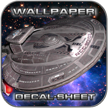 USS TITAN WALLPAPER DECAL SHEET - STARCRAFT