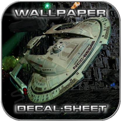 USS THUNDERCHILD / AKIRA CLASS WALLPAPER DECAL SHEET - STARCRAFT