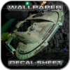 USS THUNDERCHILD / AKIRA CLASS WALLPAPER DECAL SHEET - STARCRAFT