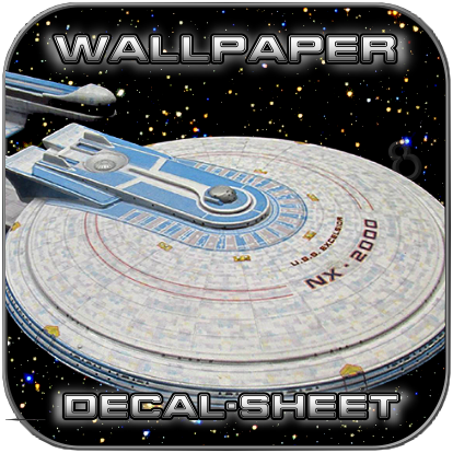 USS EXCELSIOR WALLPAPER DECAL SHEET - STARCRAFT