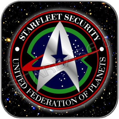 STARFLEET SECURITY UFP - OUTDOOR / INDOOR VINYL STICKER
