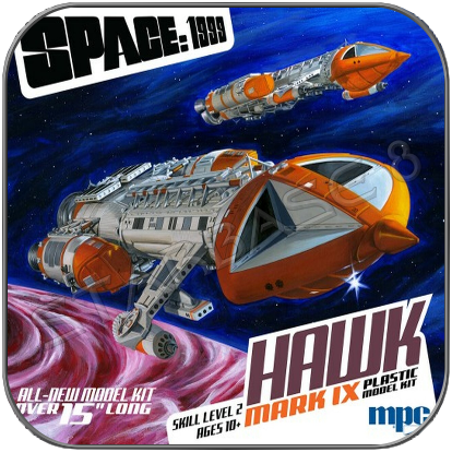 MARK IX HAWK WARSHIP - 1/48 MPC SPACE 1999 MODELL BAUSATZ