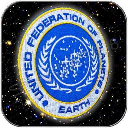 UNITED FEDERATION OF PLANETS - EARTH -  AUFNÄHER UFP PATCH