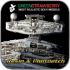 STAR DESTROYER - 1/2700 GREENSTRAWBERRY SHIELD GENERATOR RESIN & PHOTOETCH