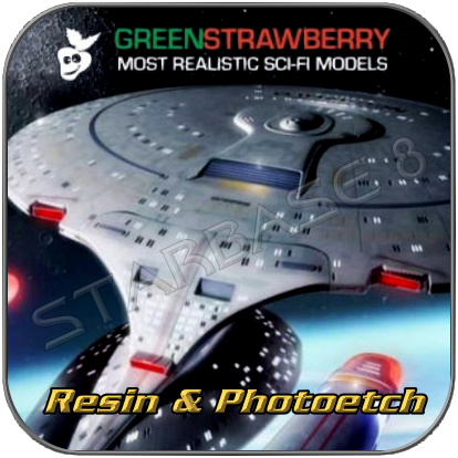 GALAXY CLASS IMPULSE ENGINES - 1/1400 GREENSTRAWBERRY PHOTOETCH & RESIN PARTS